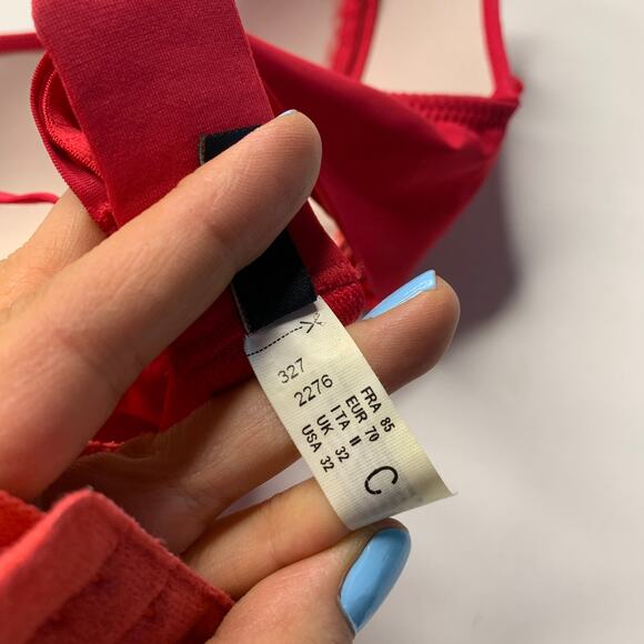 Chantelle Lot of 2 Pink T-Shirt Underwire Demi Bras Size 32C - Picture 8 of 10